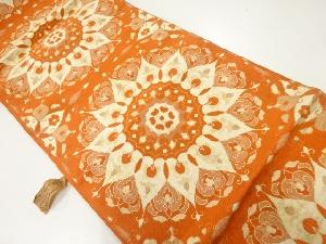 アンティーク　華紋模様織出し全通袋帯（材料）